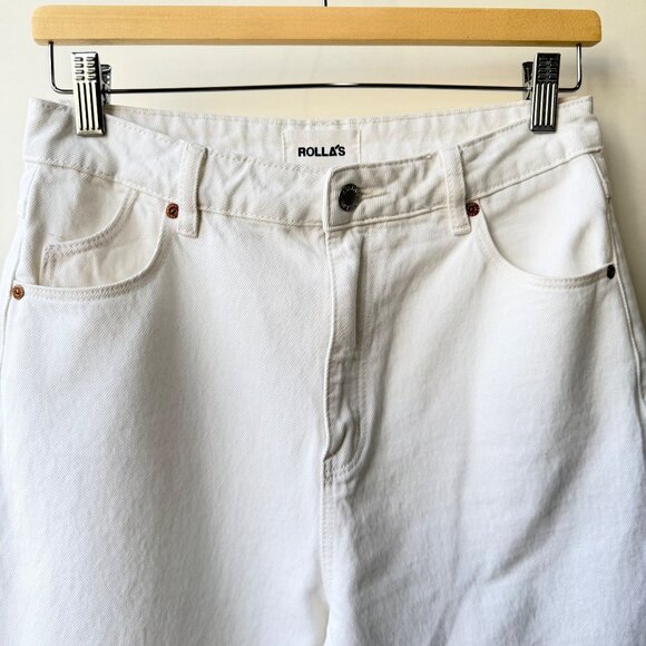 Rolla’s White High Rise Loose Straight Jeans Women’s Size 28 M82 - Picture 5 of 12